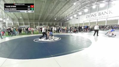 130 lbs Quarterfinal - Rosa Romero, Carbon Wrestling Club vs Katie Byrne, Madison Junior High