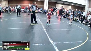 55 lbs Quarterfinal - Levi Kaufman, Roundtree vs Landon Childers, Contenders