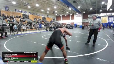 126 lbs Cons. Semi - Zach Klarcyk, Porterville vs Justin Torres, Brawley Union