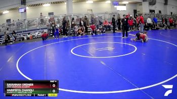 83 lbs Champ. Round 1 - Savannah Ordner, Apex Grappling Academy vs Haripriya Chamoli, Alamo City Wrestling Club