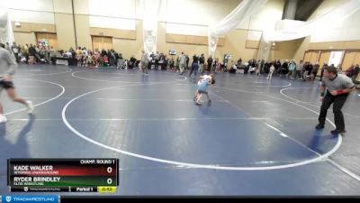 52 lbs Champ. Round 1 - Kade Walker, Wyoming Underground vs Ryder Brindley, Elite Wrestling