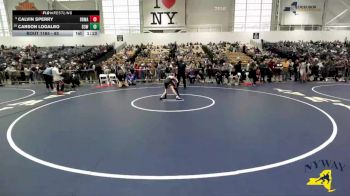 85 lbs Champ. Round 2 - Calvin Sperry, Black Belt Wrestling Academy vs Carson LoGalbo, District 3 Wrestling