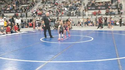 43-46 lbs Champ. Round 2 - Bella Baskerville, Victory Wrestling-Central WA vs Amzie Hatfield, Sandpoint Legacy Wrestling Club
