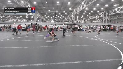 78 lbs Round 3 (6 Team) - Tia Turner, PA West Yellow vs Rosie Baldanza, Cordoba Trained