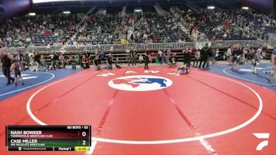53 lbs Cons. Round 7 - Nash Bowker, Thermopolis Wrestling Club vs Case Miller, WR Wildcats Wrestling