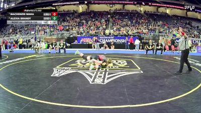 Girls-155 lbs Champ. Round 1 - Mackenzie Maka, Allendale Hs Girls vs Alexia Brandt, Forest Area Hs Girls