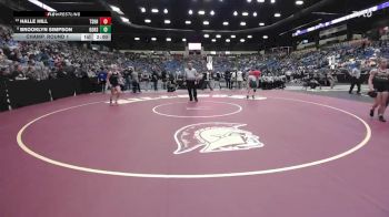 110 lbs Champ. Round 1 - Brooklyn Simpson, Goddard Hs vs Halle Hill, Tecumseh - Shawnee Heights HS