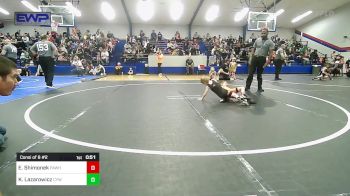 40 lbs Consi Of 8 #2 - Edith Shimonek, Pawhuska Elks Takedown vs Kohen Lazarowicz, Coweta Tiger Wrestling