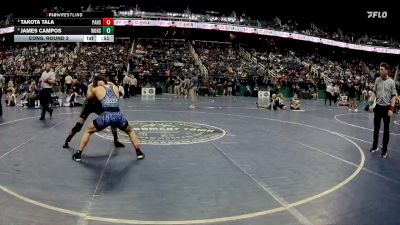 3A 132 lbs Cons. Round 2 - James Campos, White Oak High School vs Takota Tala, Parkwood High School