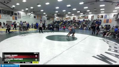 157 lbs Cons. Round 4 - Daniel Barry, West Torrance vs Leonard Martinez, Franklin