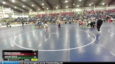 120 lbs Round 1 - Brogan Bingham, Southern Idaho Wrestling Club vs Taitum Koyle, Champions Wrestling Club