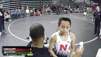 70 lbs Semis & 1st Wrestleback (8 Team) - Zeke Sanchez, Utah vs Lucas Allison, Nebraska Black