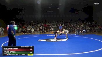 106 lbs 1st Place Match - Makai Van Natta, Hanford vs Xavier Garcia, Clovis West