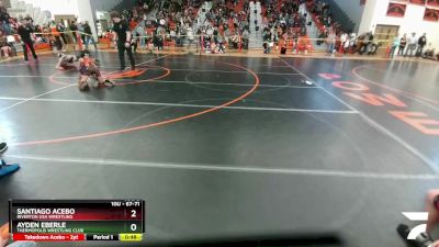 67-71 lbs Champ. Round 1 - Ayden Eberle, Thermopolis Wrestling Club vs Santiago Acebo, Riverton USA Wrestling