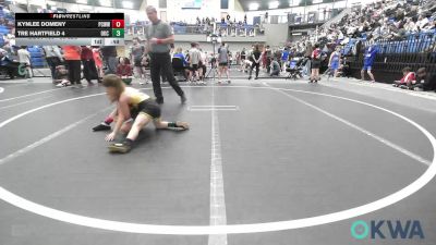 55 lbs Consi Of 8 #2 - Kynlee Domeny, Ponca City Wildcat Wrestling vs Tre Hartfield 4, OKC Saints Wrestling