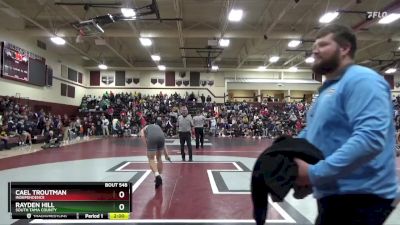 165 lbs Round 3 - Cael Troutman, Independence vs Rayden Hill, South Tama County