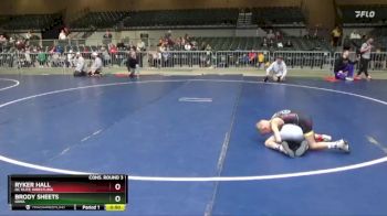 56 lbs Cons. Round 3 - Ryker Hall, DC Elite Wrestling vs Brody Sheets, Iowa