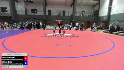 33.4-39.6 lbs Champ. Round 3 - Dash Gonzalez, Sunnyside Ironman Wrestling vs Vivian Soto, Sunnyside Ironman Wrestling