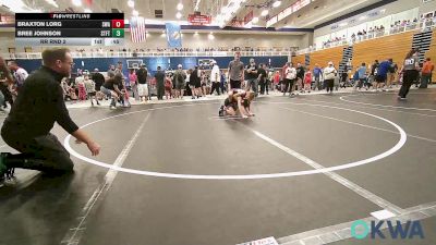61 lbs Rr Rnd 2 - Braxton Lorg, Shelton Wrestling Academy vs Bree Johnson, Standfast