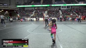 40 lbs Quarterfinal - Willa Edison, Wichita Blue Knights vs Malinah Witt, Manhattan