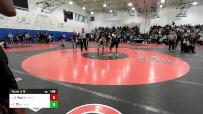 145 lbs Round Of 16 - James Koplin, Horace Mann School vs Edward Chin, James Madison-PSAL