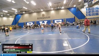 69 lbs Quarterfinal - Audrey Eller, Sanderson Wrestling Academy vs Teegan Flint, Bear River Wrestling Club