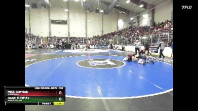 138 lbs Quarterfinal - Gage Thomas, Haverling, NY vs Mike Boyhan, Auburn HS