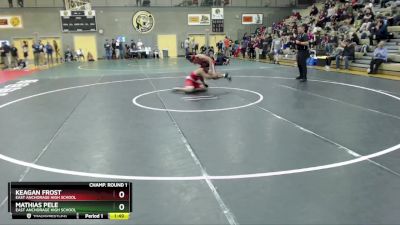 145 lbs Champ. Round 1 - Mathias Pele, East Anchorage High School vs Keagan Frost, East Anchorage High School