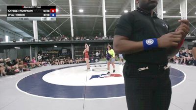 190 lbs Kaylee Thompson, Kansas vs Lyla Hensen, Michigan