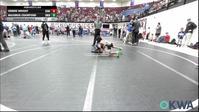 61 lbs Quarterfinal - Omere Wright, D3 Wrestling Cluib vs Maximus Crawford, Southmoore SaberCats Wrestling