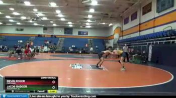 184 lbs Quarterfinal - Devin Roger, Carthage vs Jacob Badger, Augustana (IL)