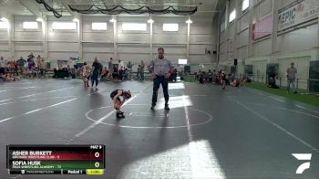 36-40 lbs Round 2 - Asher Burkett, Orchard Wrestling Club vs Sofia Husk, Felix Wrestling Academy