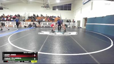 132 lbs Cons. Round 6 - Fabian Villarreal, Evergreen Valley vs Avery Jones, Oakdale