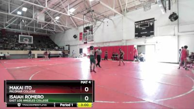 133 lbs Champ. Round 2 - Makai Ito, Palomar College vs Isaiah Romero, East Los Angeles College