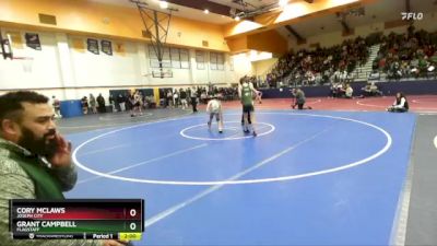 113 lbs Round 2 - Cory McLaws, Joseph City vs Grant Campbell, Flagstaff