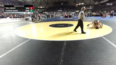 Boys 1A 144 lbs Cons. Round 4 - Will Henley, Vashon Island vs Carson Siadal, Meridian