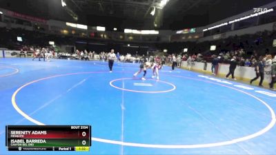 107 lbs Quarterfinal - Isabel Barreda, Canyon Del Oro vs Serenity Adams, Mesquite