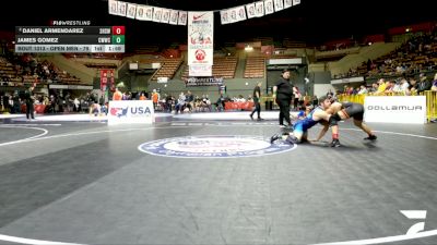 Open Men - 79 lbs Champ. Round 1 - James Gomez, Crazy Wolf Wrestling Club vs Daniel Armendarez, Selma High School Wrestling