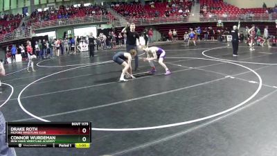 140 lbs Cons. Round 3 - Drake Roth, Milford Wrestling Club vs Connor Wurdeman, Iron Hawk Wrestling Academy