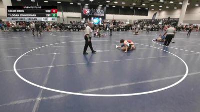 138 lbs Cons. Rd Of 32 - Talon Berg, Victory School Of Wrestling vs Logan Zimmerman, Team Zapas Wrestling Club