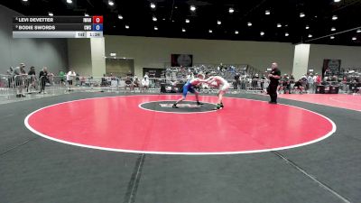 126 lbs Cons. Quarters - Levi DeVetter, IronHawk Wrestling Academy, NE vs Bodie Swords, Cowboy Wrestling Club