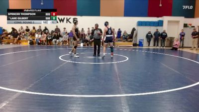 157 lbs Cons. Round 3 - Spencer Thompson, Roosevelt vs Lane Gilbert, Banks