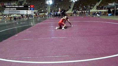 131 lbs Quarterfinal - Laken Griffin, Unattached vs Evelyn Holmes-Smith, Emmanuel Unattached