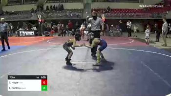 70 lbs Semifinal - Braylon Hoyer, Tea Titans vs Anselmo DeOllos, Panhandle Wr Ac