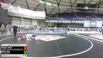115 lbs Champ. Rd Of 16 - Gauge Lehner, Cle Elum Mat Miners Wrestling Club vs Dean Loyd, UP Outlaw WC