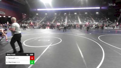 86 lbs Semifinal - Teagan Gorsuch, Gering WC vs Gavin Martinez, Bear Lake WC