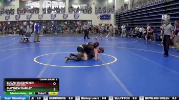 126 lbs Champ. Round 2 - Logan Hagemeyer, SYLVANIA SOUTHVIEW vs Matthew Barlay, Franklin