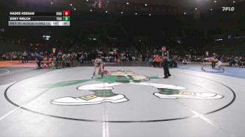 4A/3A/2A/1A Girls 115 Cons. Round 3 - Zoey Welch, Toledo Girls vs Hadee Keegan, Culver Girls