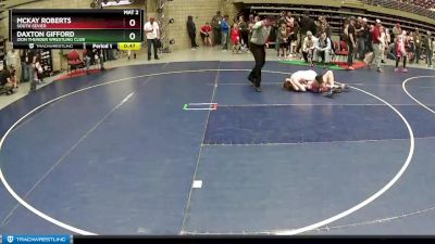 130 lbs Cons. Round 3 - Daxton Gifford, Zion Thunder Wrestling Club vs Mckay Roberts, South Sevier