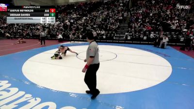 3A 165 lbs Quarterfinal - Deegan Davies, Canyon View vs Justus Reynolds, Juab